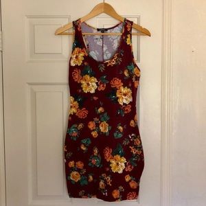 Ambiance Floral Bodycon Cotton Dress
